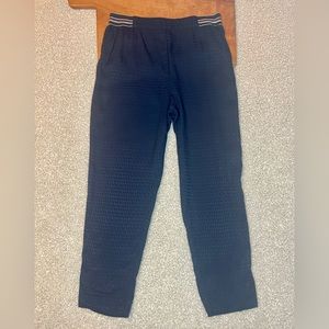 Anthropologie The Essentia Pull-On Trouser. Blue Cropped Textured Pant‎ XS